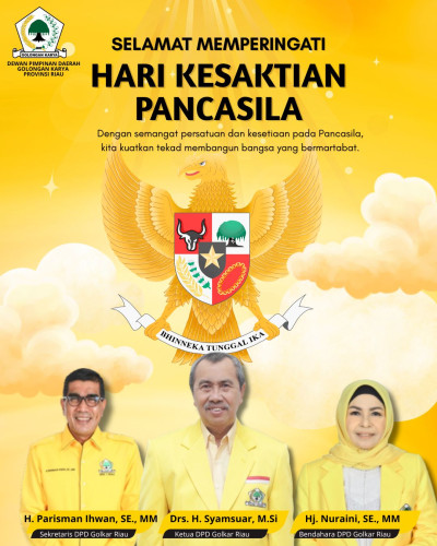 DPD Golkar Riau: Pancasila Jadi Landasan Membangun Bangsa Bermartabat